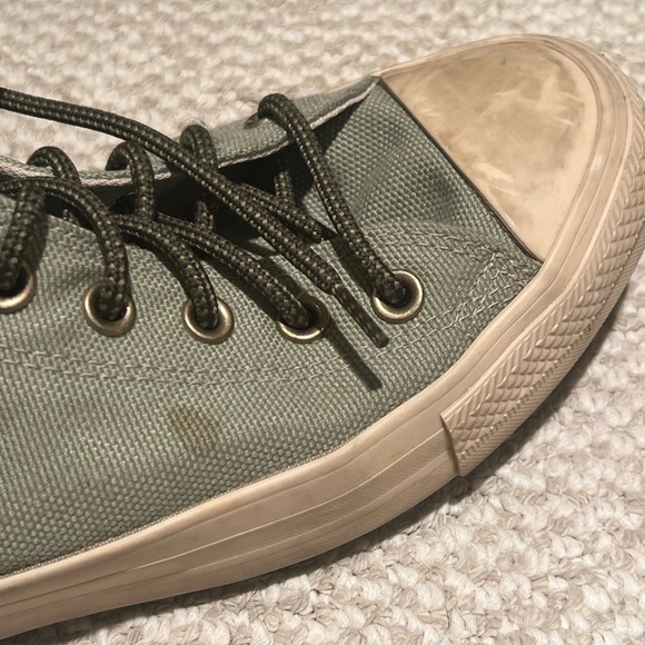 Converse Chuck Taylor|Sage Green Canvas HighTop| Flowers| Good Condition W10 M8 - Picture 4 of 12